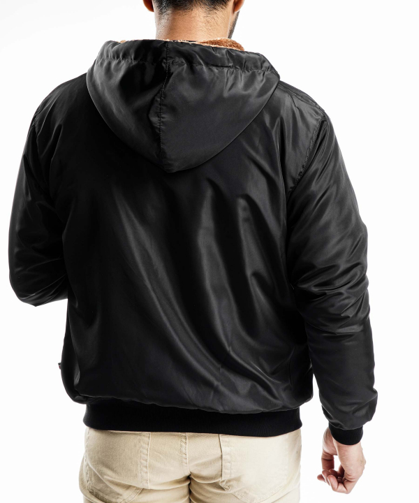 Guess men's bomber jacket clearance with removable hooded inset