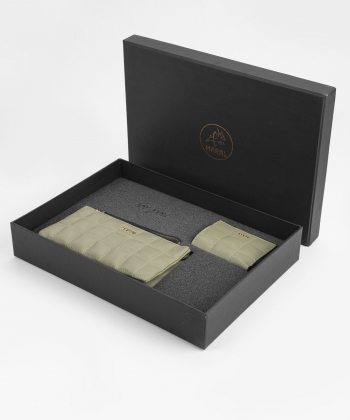 ست هدیه چرم طبیعی زنانه مارال چرم Maral Leather مدل بهینا زرمهر