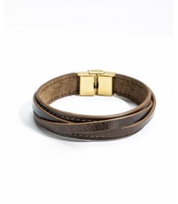 دستبند چرم طبیعی چرم لانکا Lanka Leather کد BR-43