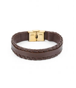 دستبند  چرم طبیعی بیسراک Bisrak  کدLeatherBracelet-419