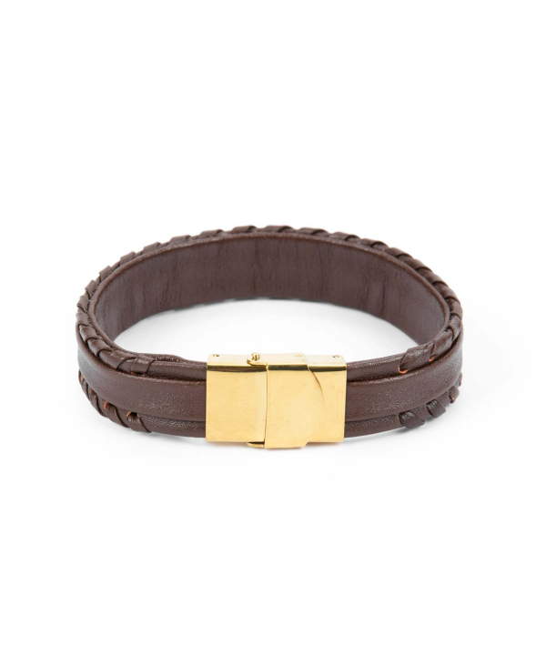 دستبند چرم طبیعی بیسراک Bisrak کدLeatherBracelet-419