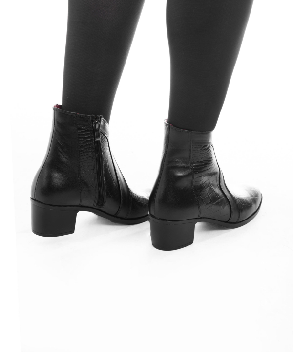 نیم بوت چرم زنانه چرم مشهد Mashad leather کد J2515