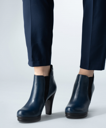 نیم بوت پاشنه بلند زنانه چرم طبیعی شیفر Shifer کد 5559B