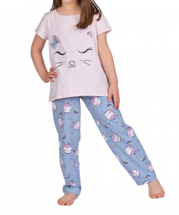 ست تیشرت و شلوار دخترانه ناربن Narbon طرح لوسیفر