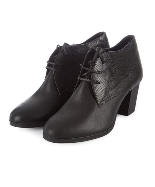 نیم بوت چرم زنانه مشکی چرم مشهدMashhad leather مدل J2263