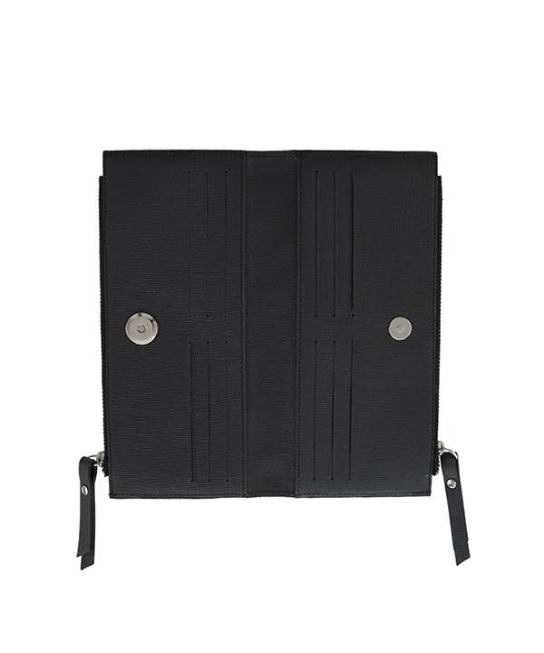 کیف پول چرم زنانه مشکی چرم مشهدMashhad leather مدل D5037