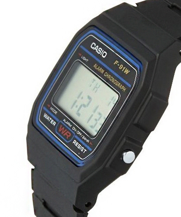 ساعت مچی مردانه کاسیو Casio مدل F-91W-1DG دیجیتالی و ضد آب