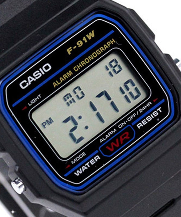 ساعت مچی مردانه کاسیو Casio مدل F-91W-1DG دیجیتالی و ضد آب