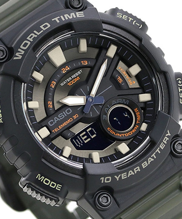 ساعت مچی عقربه ای مردانه کاسیو Casio مدل AEQ-110W-3AV پیشرفتهDF
