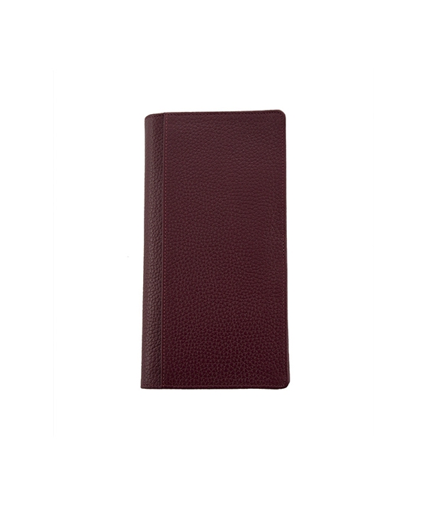 کیف پول چرم زرشکی چرم مشهدMashhad leather مدل D0246