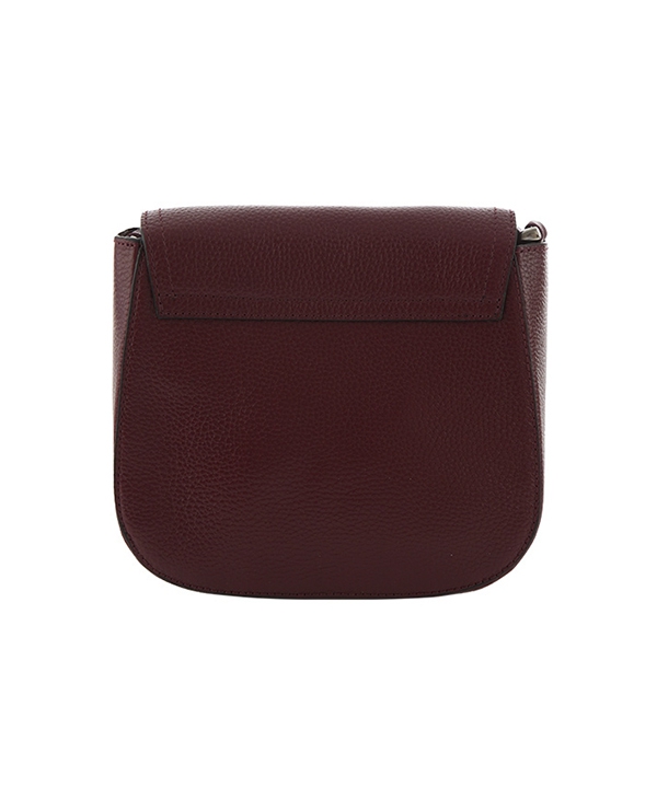 کیف دوشی زنانه چرم طبیعی چرم مشهدMashhad leather مدل S0684 - زرشکی