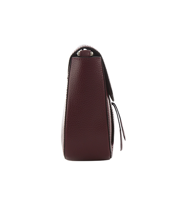 کیف دوشی زنانه چرم طبیعی چرم مشهدMashhad leather مدل S0684 - زرشکی