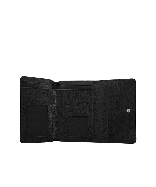 کیف پول چرم زنانه مشکی چرم مشهدMashhad leather مدل D0298