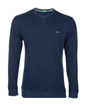 تی شرت آستین بلند یقه گرد پلاک دار