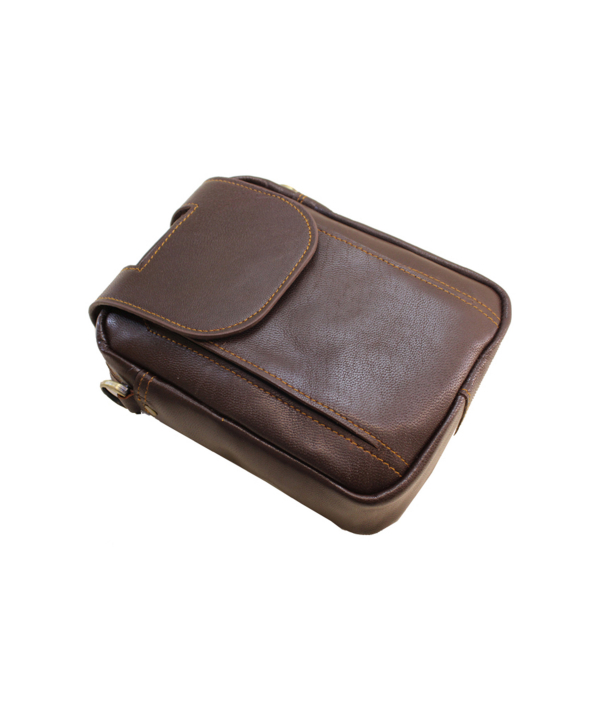 کیف دوشی چرم طبیعی مردانه چرم آرا CharmAra کد d034-s