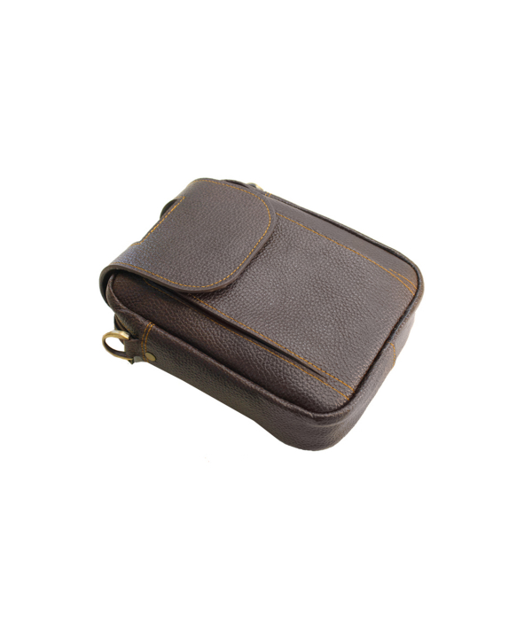 کیف دوشی چرم طبیعی مردانه چرم آرا CharmAra کد d034-f
