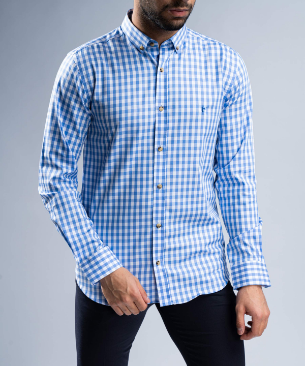 پیراهن چهارخانه مردانه پیرکاردین PierreCardin کد MSHDSF-SH9010521