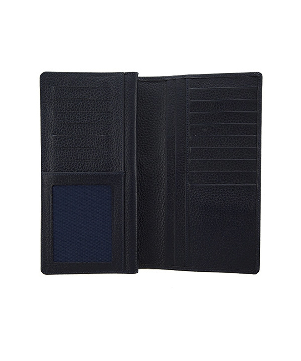 کیف پول چرم آبی تیره چرم مشهدMashhad leather مدل D0246