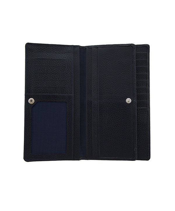 کیف پول چرم آبی تیره چرم مشهدMashhad leather مدل D0246