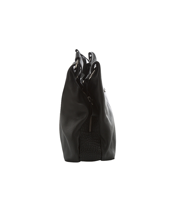 کیف دوشی زنانه چرم طبیعی چرم مشهدMashhad leather مدل S0687 – مشکی