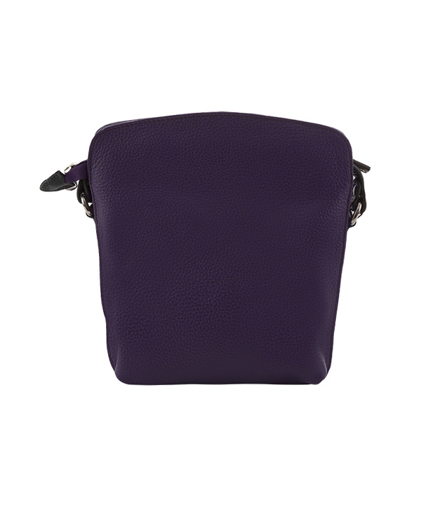 کیف دوشی چرم زنانه بنفش چرم مشهدMashhad leather مدل S646