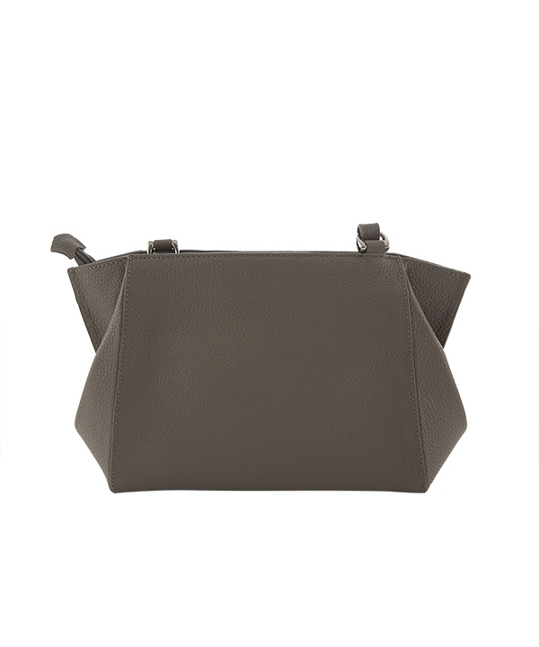 کیف دوشی زنانه چرم طبیعی چرم مشهدMashhad leather مدل S0680 - طوسی