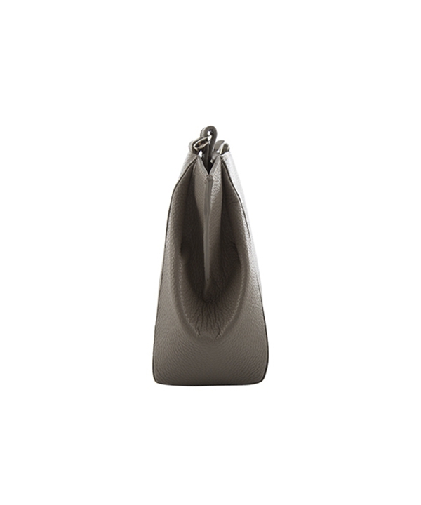 کیف دوشی زنانه چرم طبیعی چرم مشهدMashhad leather مدل S0680 - طوسی