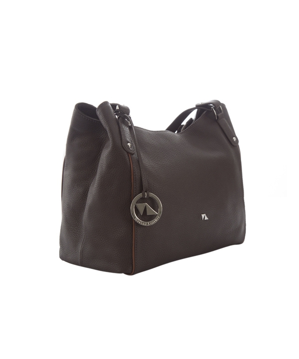  مدل کیف دوشی زنانه قهوه ای تیره چرم مشهدMashhad leather مدل S675