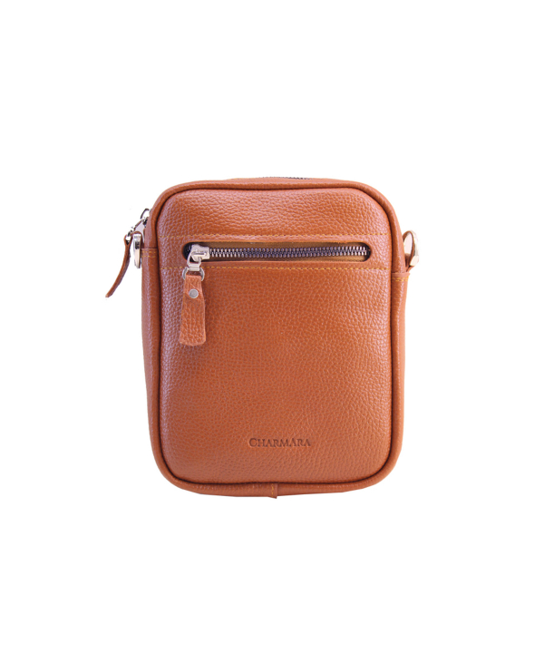 کیف دوشی چرم طبیعی مردانه چرم آرا CharmAra کد d087