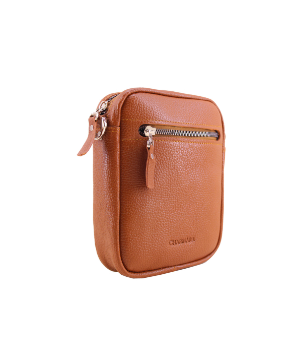 کیف دوشی چرم طبیعی مردانه چرم آرا CharmAra کد d087
