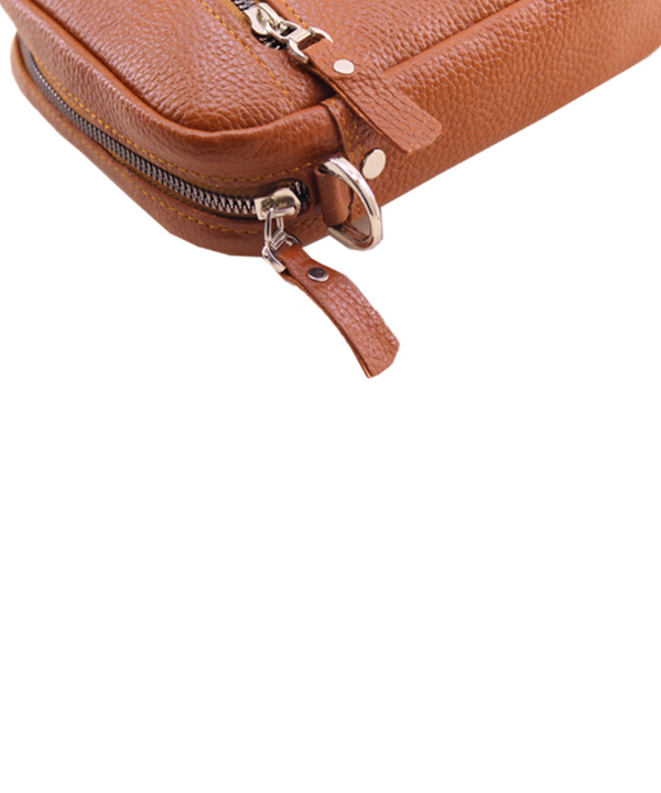کیف دوشی چرم طبیعی مردانه چرم آرا CharmAra کد d087