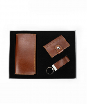 ست کیف مردانه چرم طبیعی چرم آرا مدل s009-n