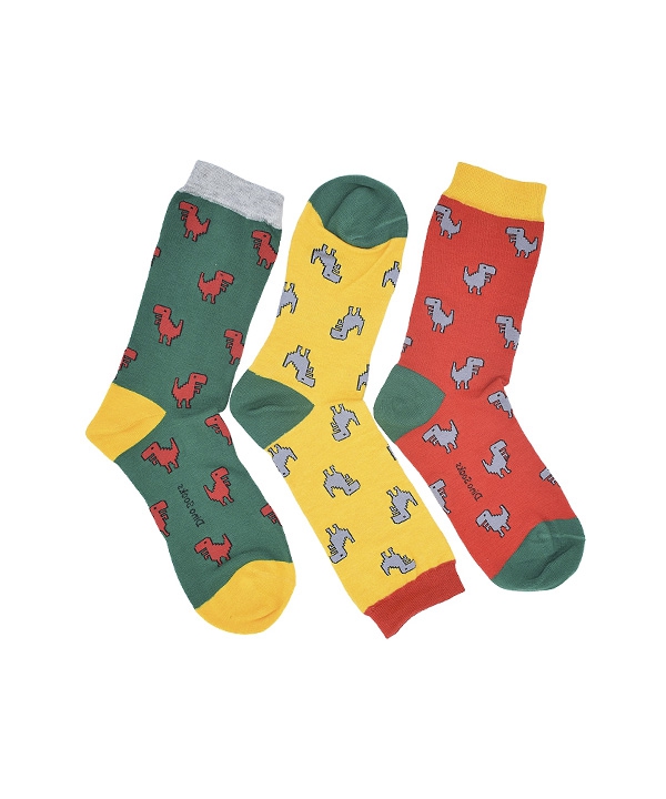 جوراب سه لنگه زنانه داینوساکس Dino Socks طرح دایناسور