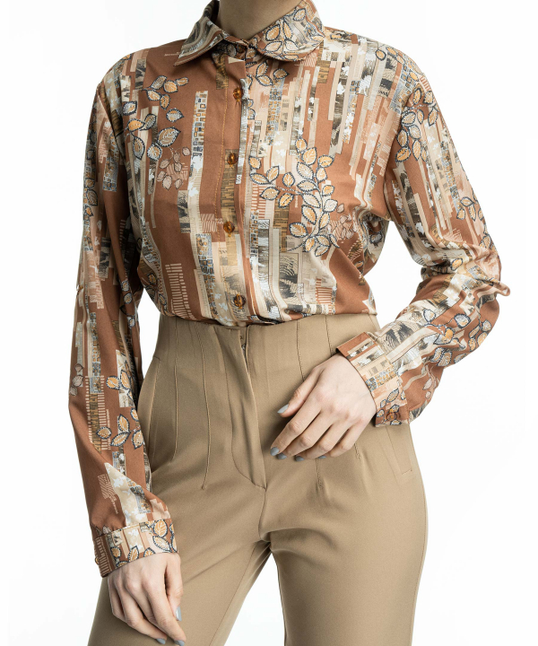 شومیز طرح دار زنانه پیرکاردین PierreCardin کد PO1900500000030548