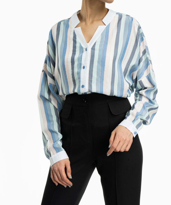 شومیز راه راه زنانه پیرکاردین PierreCardin کد PO1200500000030475