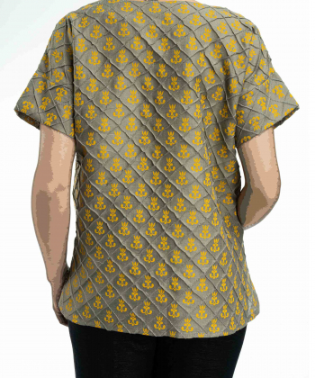 بلوز آستین کوتاه زنانه آروما مدل 20504017