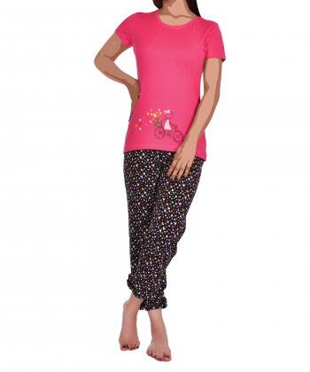 ست تیشرت و شلوار زنانه ناربن Narbon طرح دوچرخه سوار