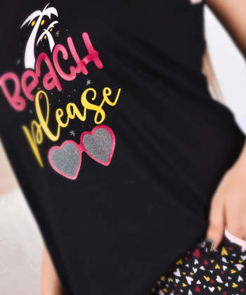 ست تاپ و شلوارک زنانه ناربن Narbon طرح ساحل