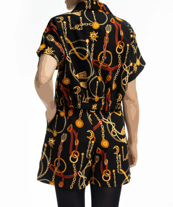 ست شومیز و شلوارک زنانه ورساچه جینز Versace Jeans کد vzw102