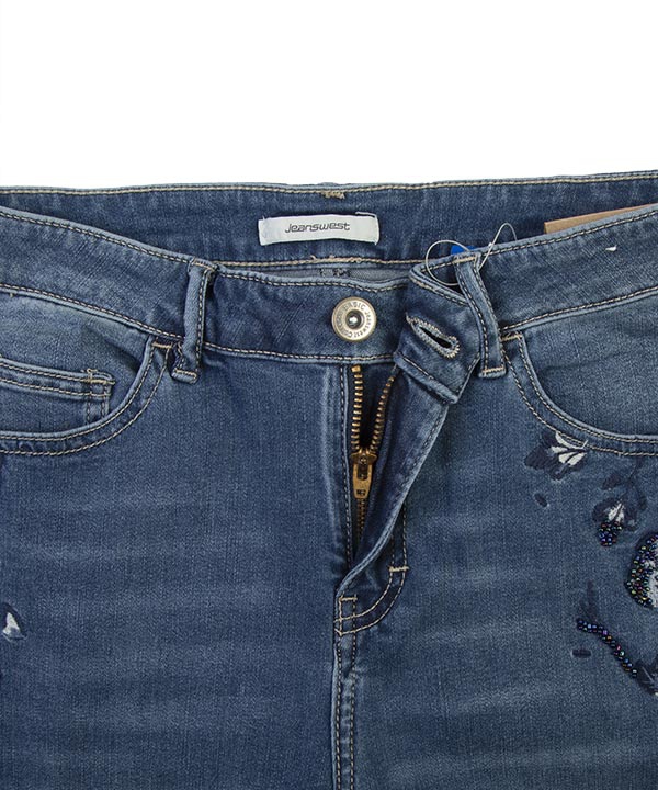 شلوارجین زنانه طرحدار جین وست Jeanswest