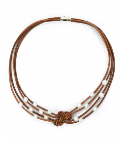 گردنبند چرم طبیعی زنانه مارانتو Maranto Leather کد N0144101