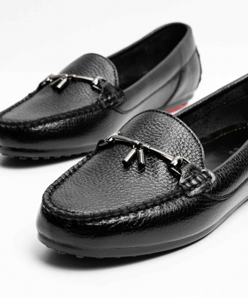 کفش کالج چرم طبیعی زنانه صاد مدل YA11101