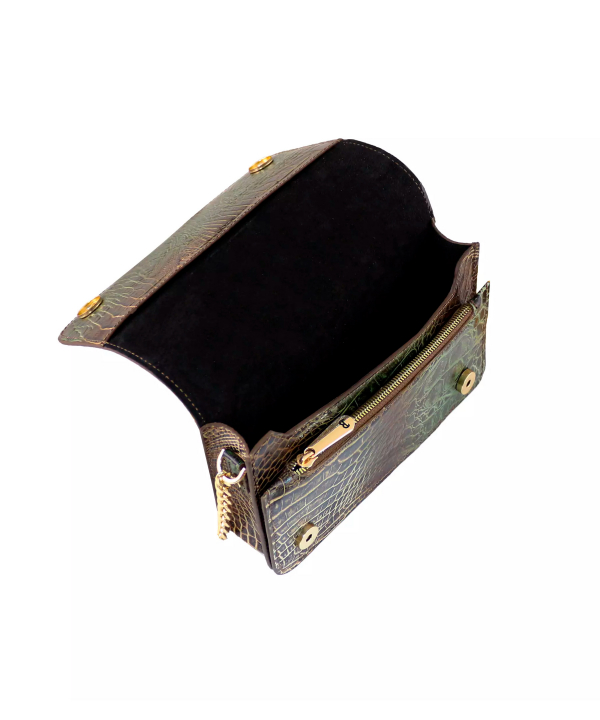کیف دوشی چرم طبیعی زنانه منط Mante کد H198G