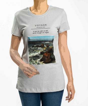 تیشرت طرح دار زنانه جامه پوش آرا JPA کد 4012010334