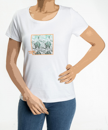 تیشرت آستین کوتاه نخی زنانه جوتی جینز مدل 31773386