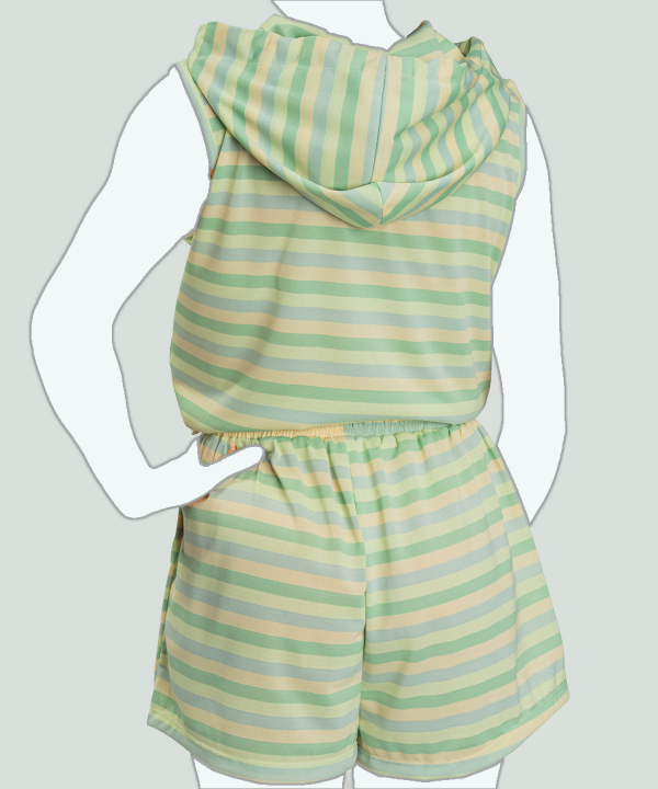 ست تاپ کلاه دار و شلوارک زنانه جوتی جینز JootiJeans کد W22773240