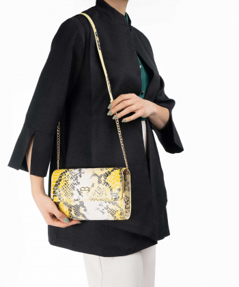 کیف دوشی چرم طبیعی زنانه منط Mante کد H182G