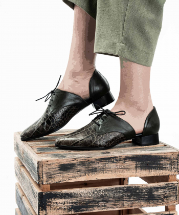 کفش زنانه چرم طبیعی شهر چرم Leather City کد SI004