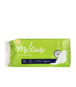 نوار بالدار کتانی سبز مای لیدی My Lady بسته 10 عددی