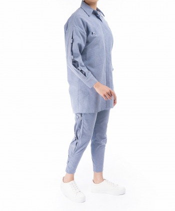 ست مانتو کوتاه و شلوار تولیکا Tulika کد 72006